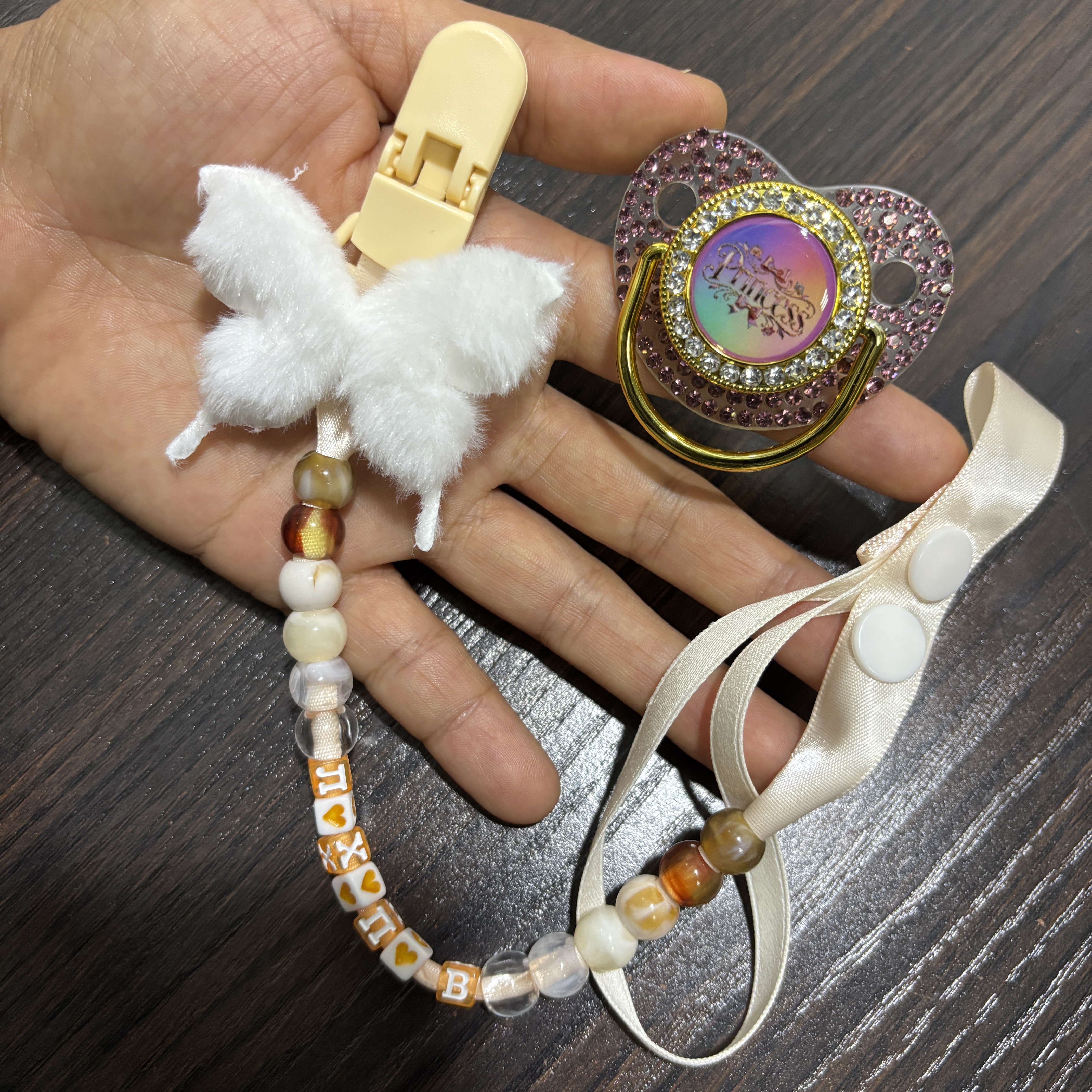 Baby Food Newborn - Cute Butterfly Comforting Baby Pacifier clip