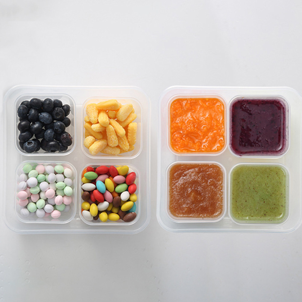 Baby Food Prep Containers - 8Pcs Baby Food Storage Boxes Clear