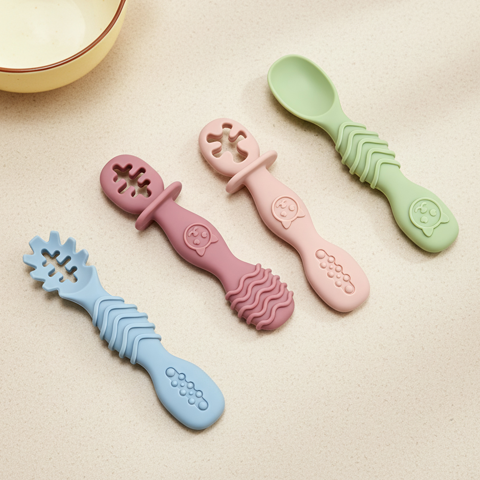 4pcs Assorted Silicone Spoon S - Baby Food Newborn ulasan dan harga