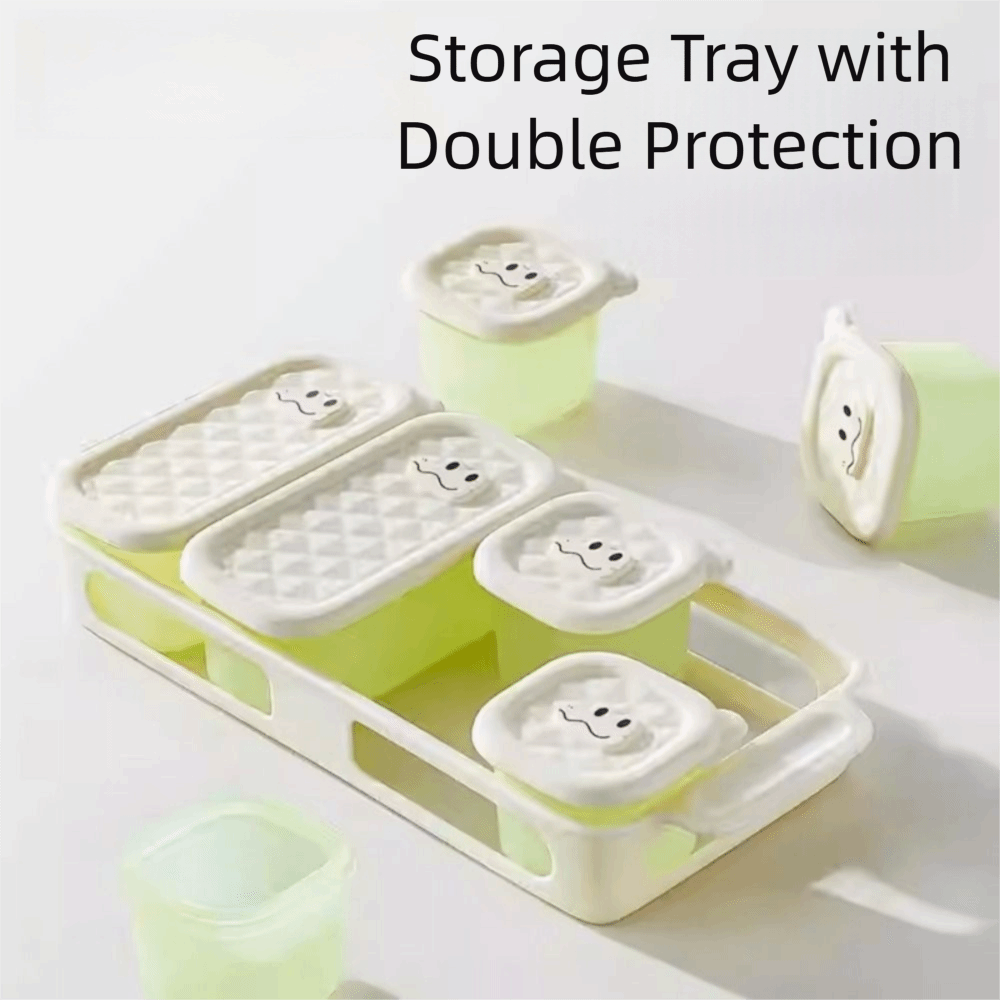 3/4/6 Grid Design Baby Food Fr - Freezer Tray Baby ulasan dan harga