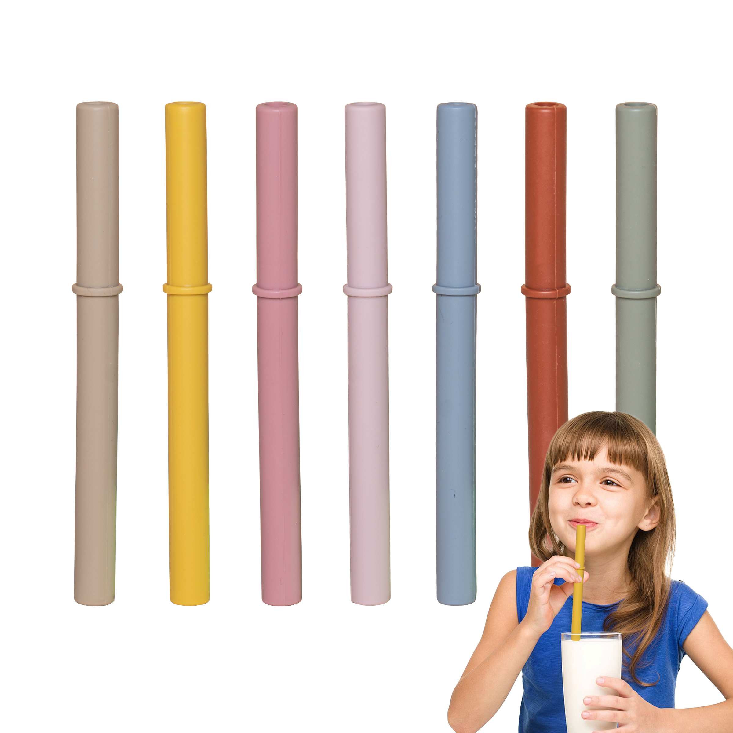 Morandi Color Silicone Straw,  - Baby Food Thermos ulasan dan harga