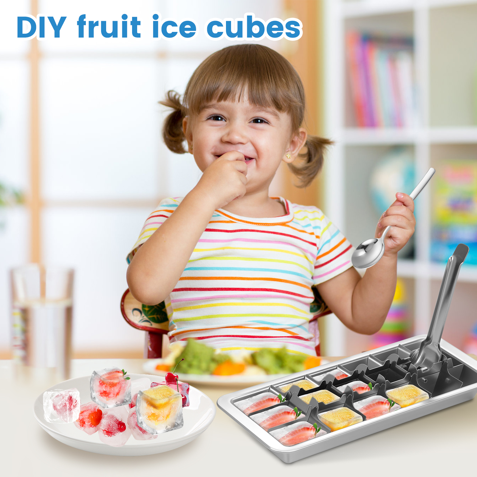 Vintage Stainless Steel Ice Cu - Freezer Tray Baby ulasan dan harga