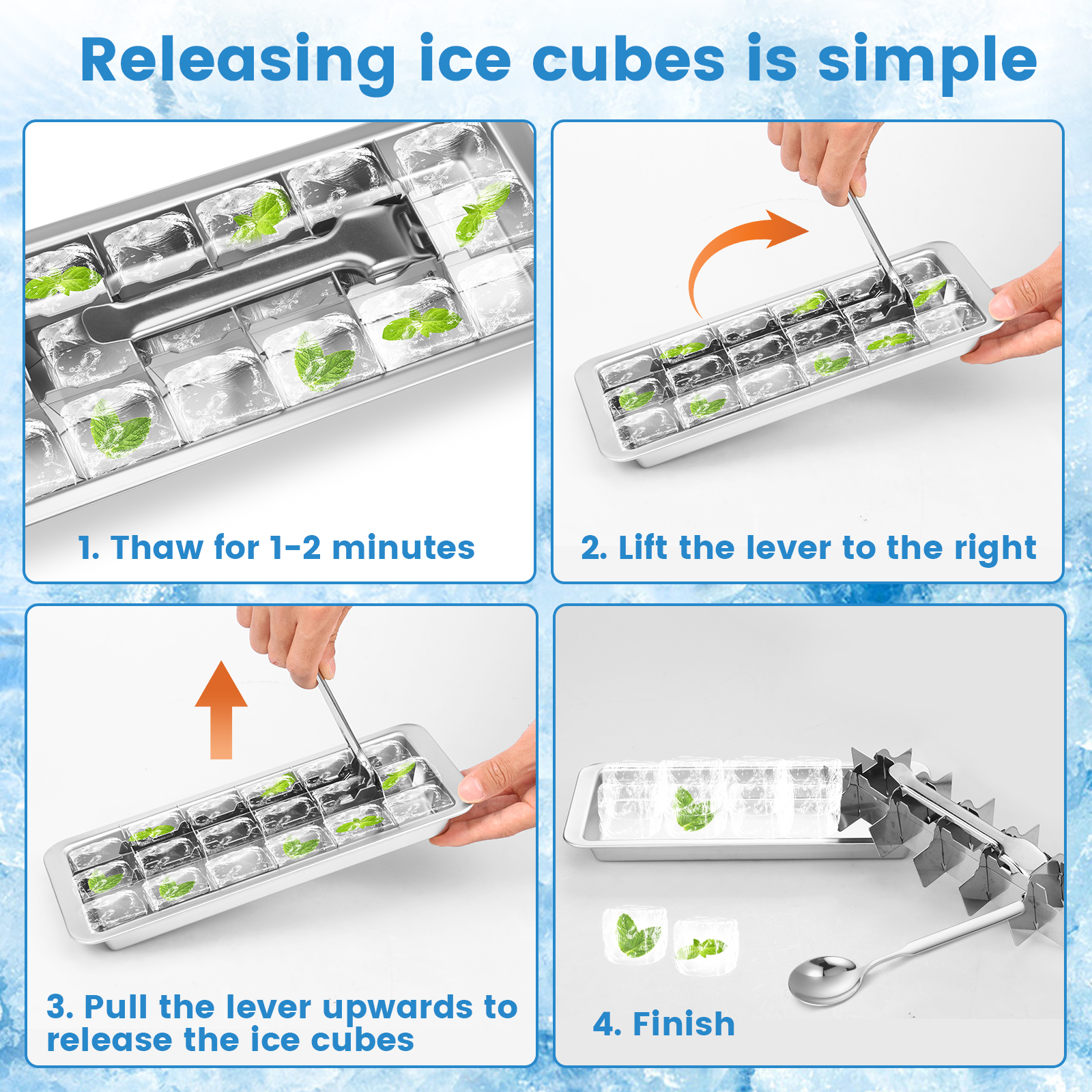 Vintage Stainless Steel Ice Cu - Freezer Tray Baby ulasan dan harga