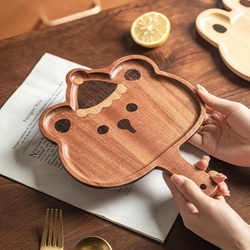 Wooden Cartoon Tray Creative C - Baby Food Dessert ulasan dan harga