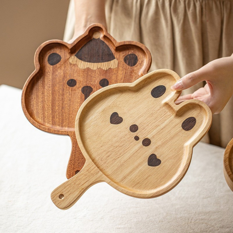 Wooden Cartoon Tray Creative C - Baby Food Dessert ulasan dan harga