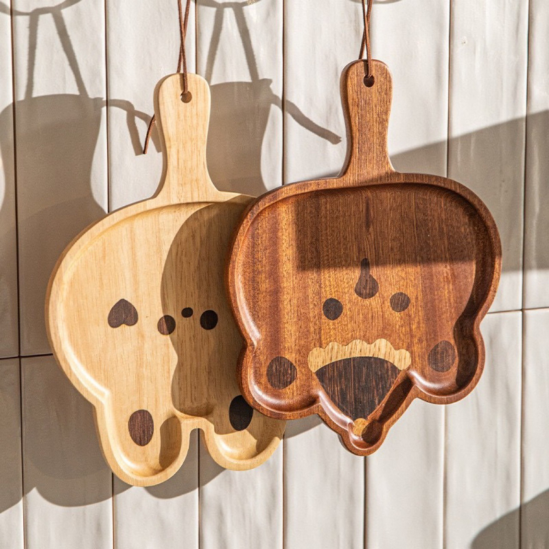 Wooden Cartoon Tray Creative C - Baby Food Dessert ulasan dan harga