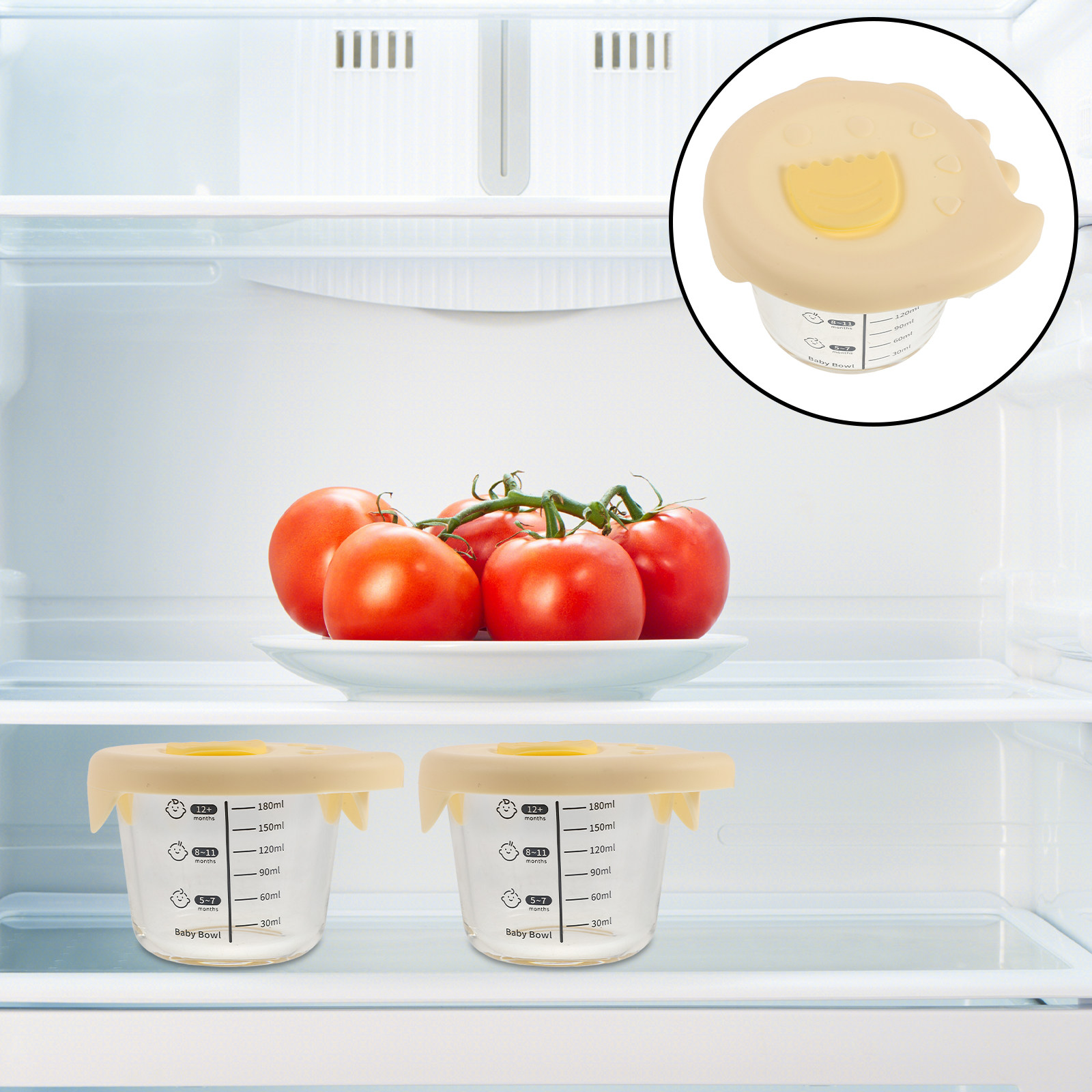 2Pcs Glass Baby Food Storage B - Baby Food Prep Containers ulasan dan harga