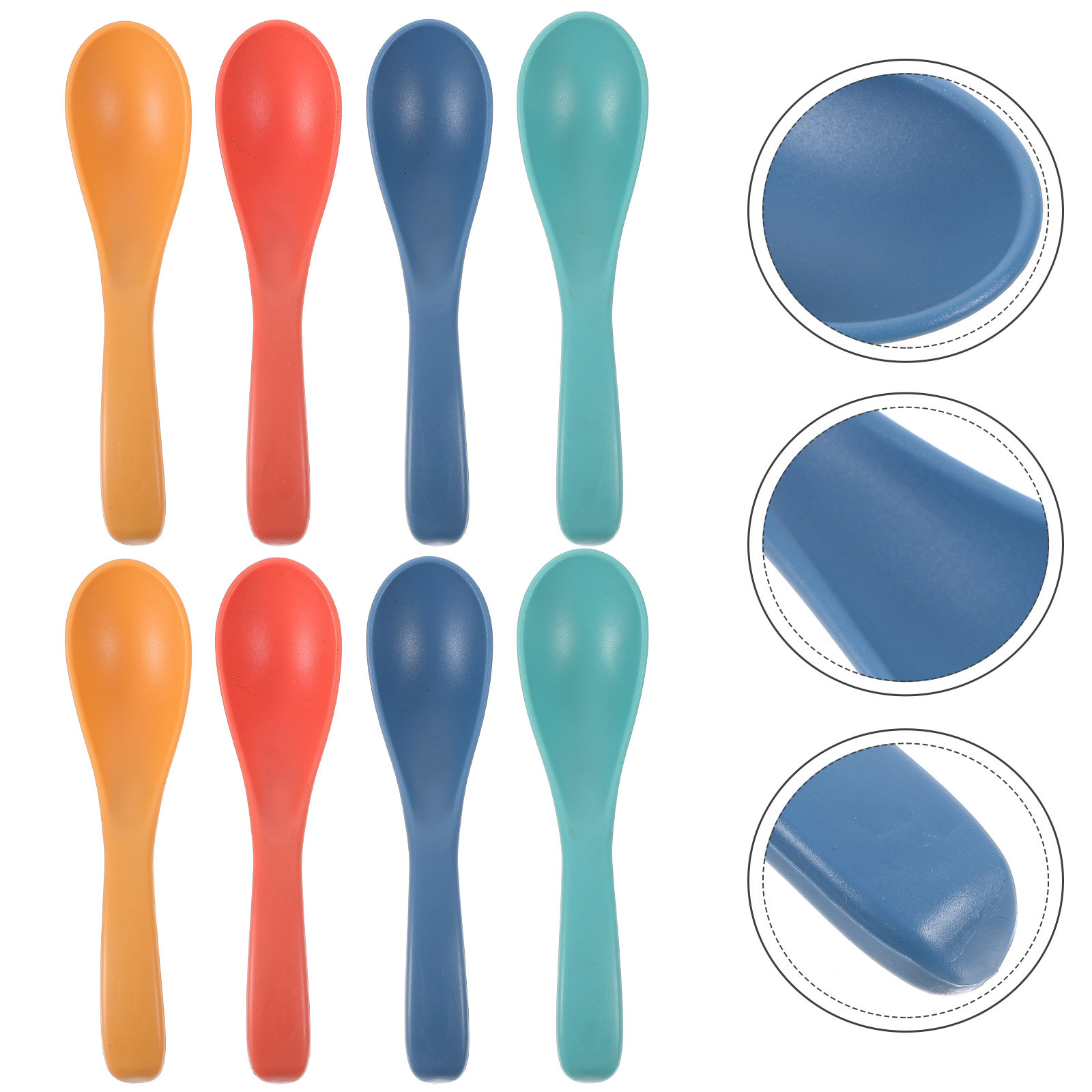 8Pcs Small Portable Wheat Stra - Baby Food Dessert ulasan dan harga