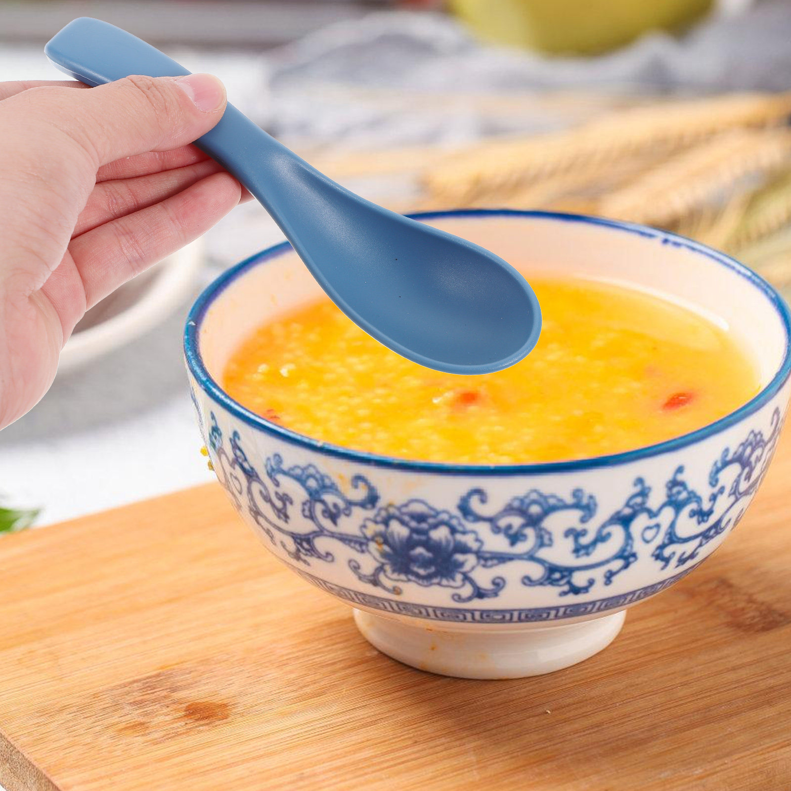 8Pcs Small Portable Wheat Stra - Baby Food Dessert ulasan dan harga