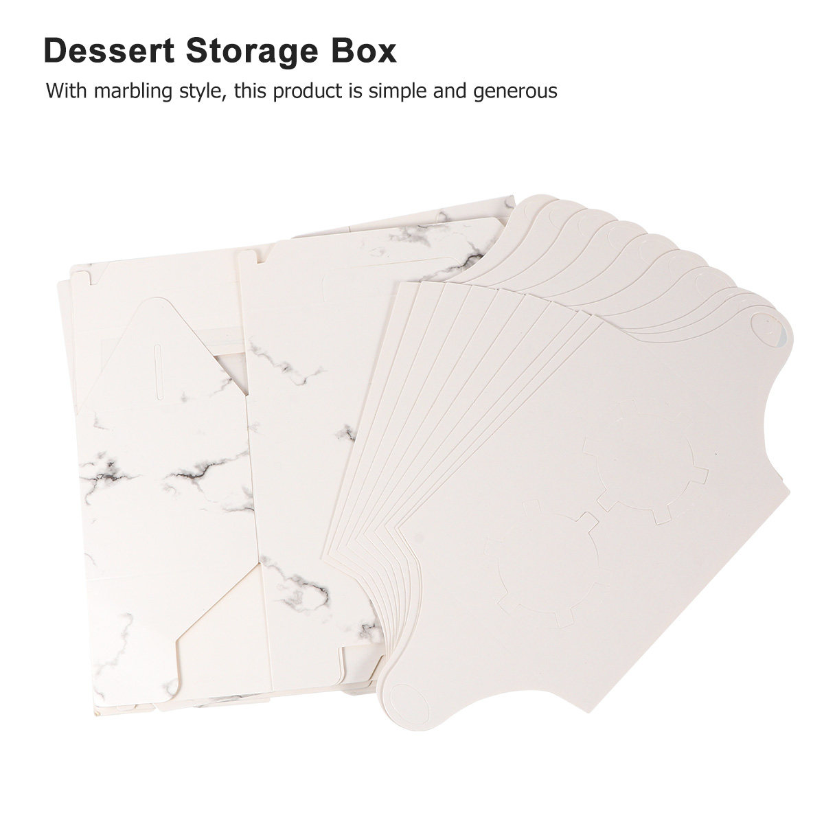 10Pcs Cake Box Marbling Paper  - Baby Food Dessert ulasan dan harga