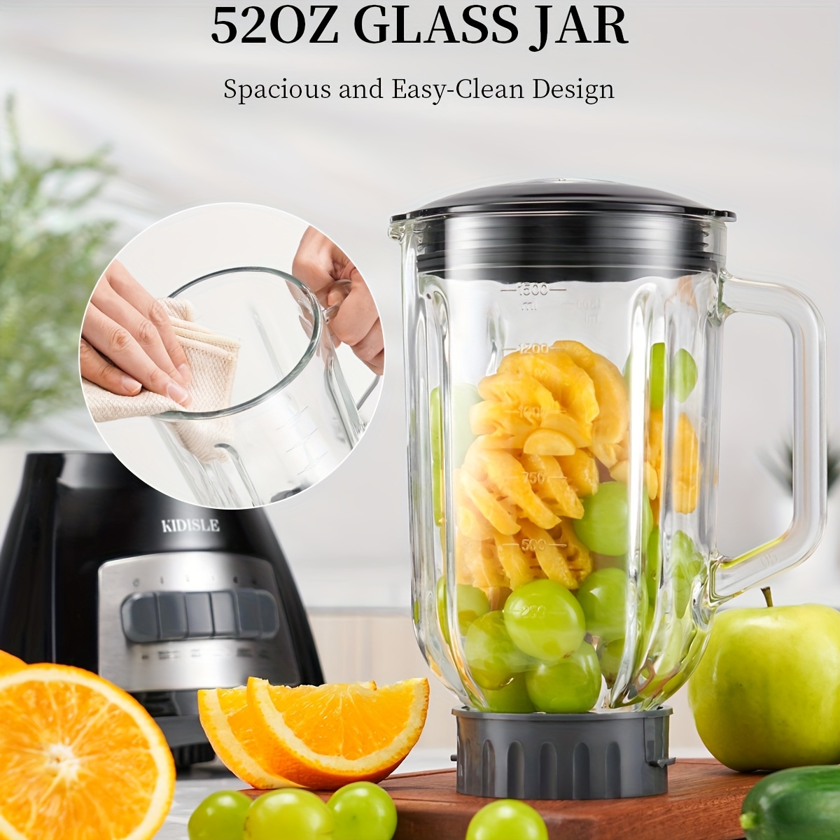 Smoothie Blender with 52 oz Gl - Baby Food Fruits ulasan dan harga