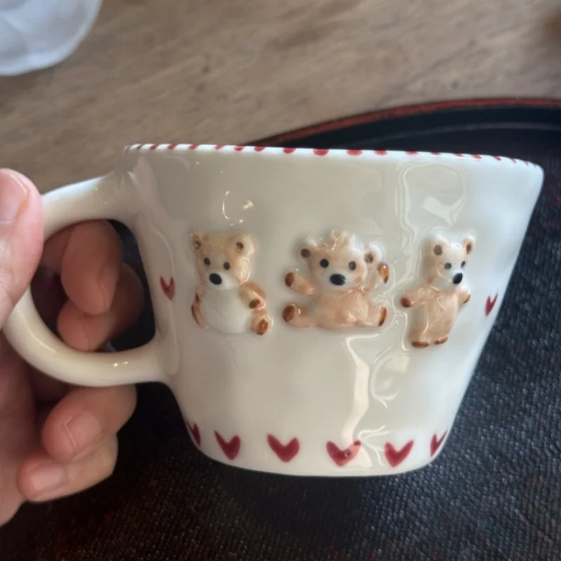 300ml Hand-drawn Ceramic Mugs  - Baby Food Oatmeal ulasan dan harga