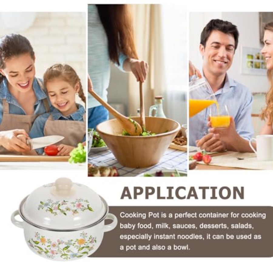 Mini Enamel Soup Pot Set 3-Pie - Baby Food Instant ulasan dan harga