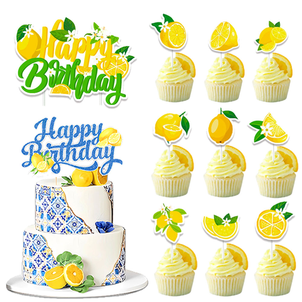 Lemon Cupcake Toppers Summer C - Baby Food Fruits ulasan dan harga
