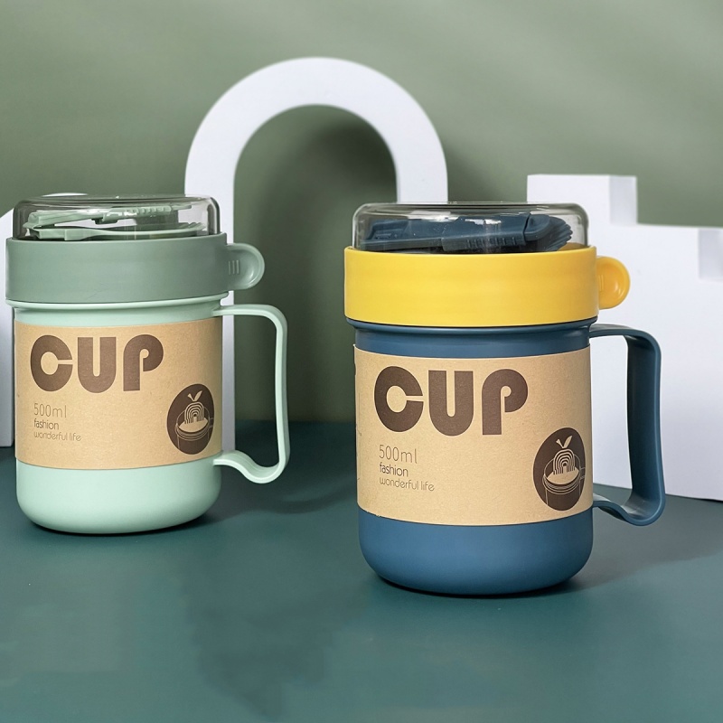 500ML Portable Breakfast Cup   - Baby Food Oatmeal ulasan dan harga