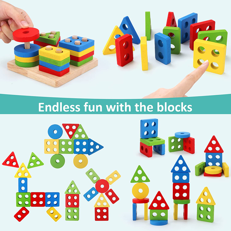 5-6pcs/set Montessori Wooden T - Baby Food Game ulasan dan harga