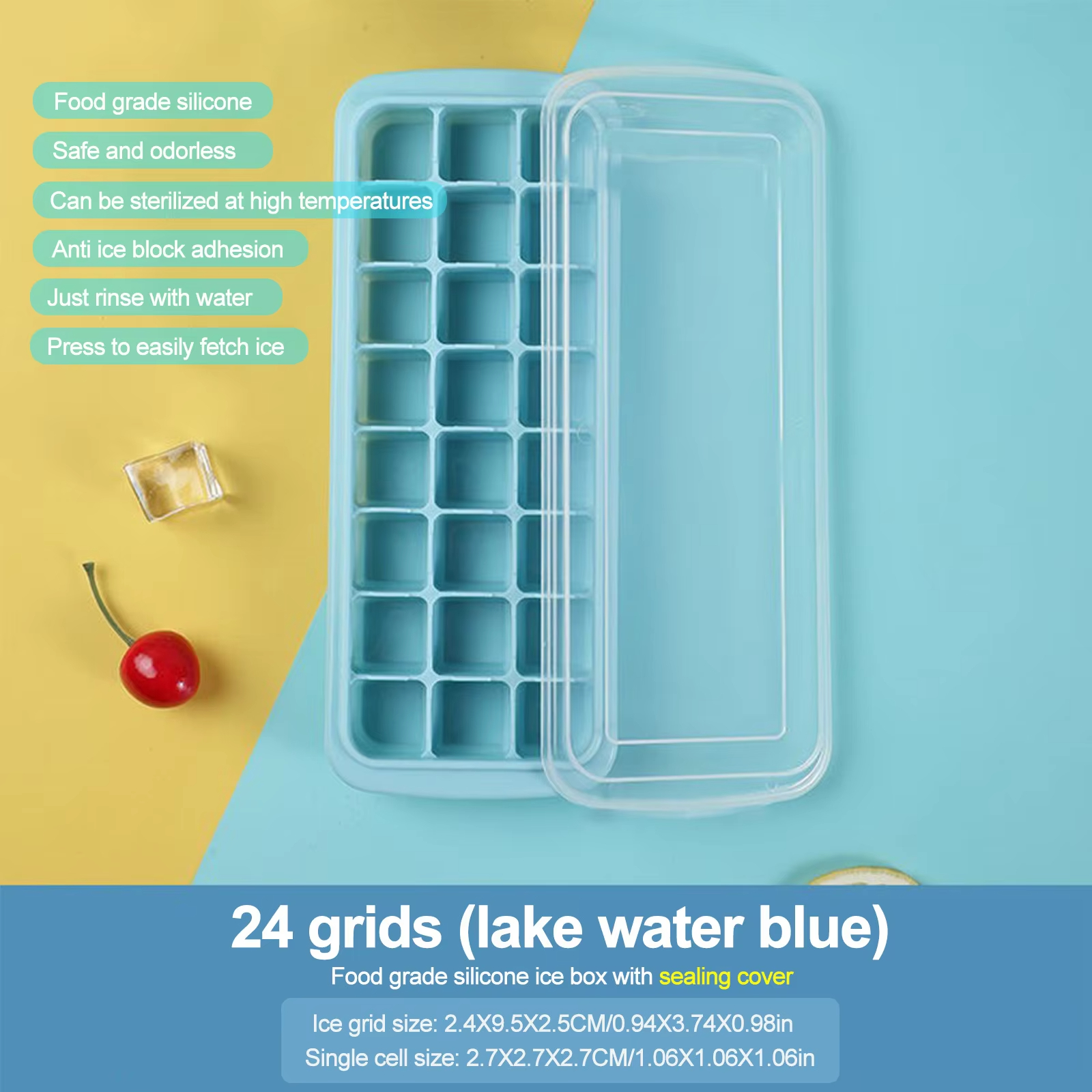 Silicone Ice Cubes Tray with L - Freezer Tray Baby ulasan dan harga