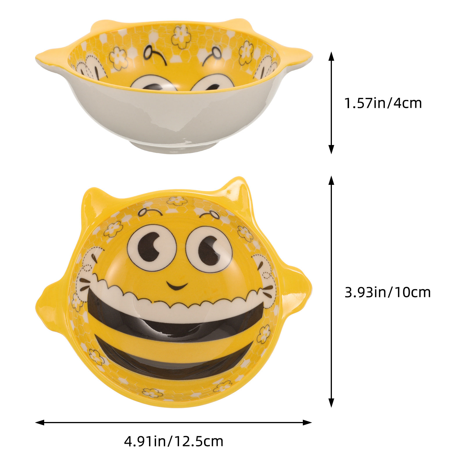 2Pcs Cartoon Bee Ceramic Baby  - Baby Food Dessert ulasan dan harga