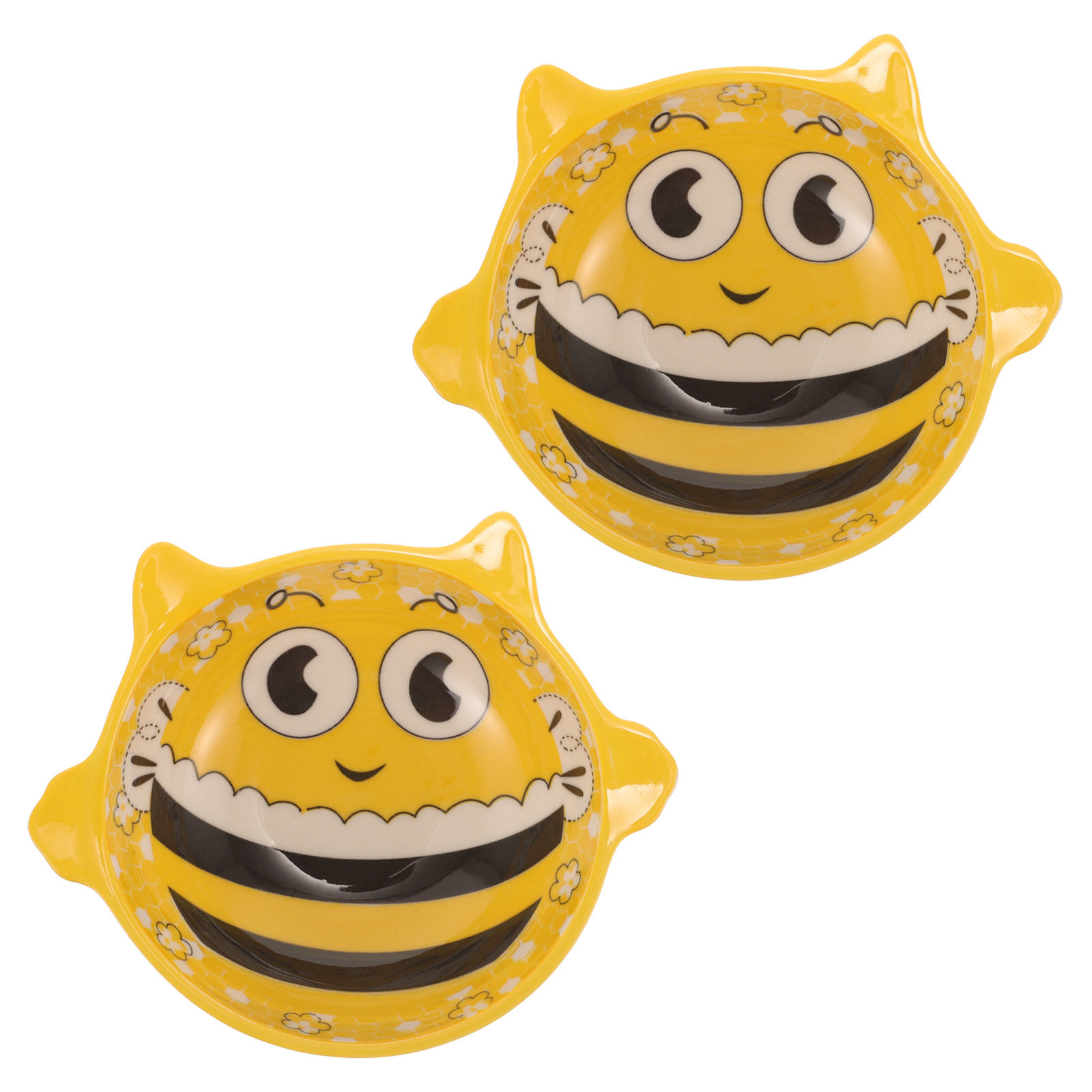 2Pcs Cartoon Bee Ceramic Baby  - Baby Food Dessert ulasan dan harga